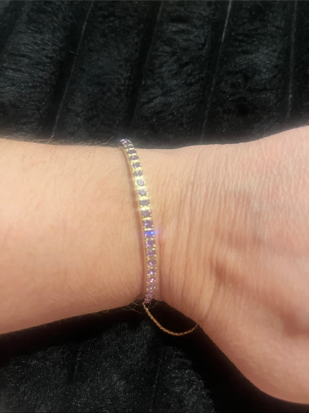 Park Lane Gold-Tone Bracelet with Purple Crystals